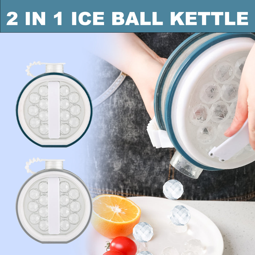 2 in 1 Portable Creative Ice Bottle Cold Kettle Household Ice Grid Frozen Ice Box Ice Cream Tools Bar Ice Ball Maker Kitchen Gadgets