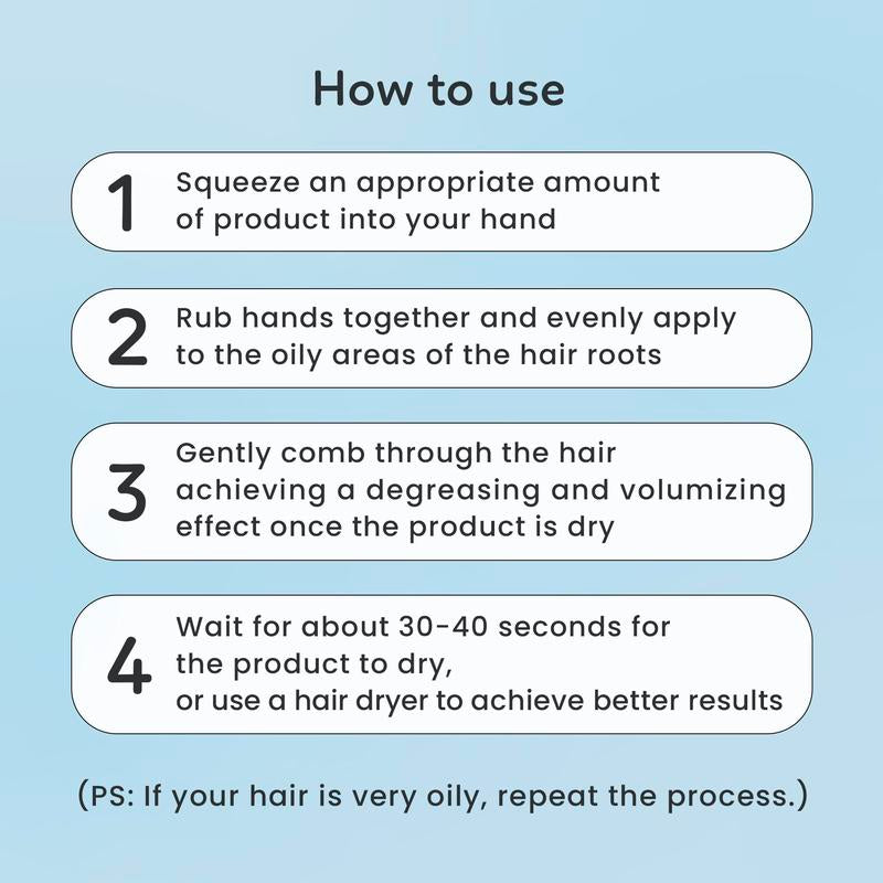 AMAXY Dry Shampoo Gel | Instant Freshness & Volume, Oil Absorption, Non-Aerosol, Powder-Free, Scalp-Friendly, Cleansing & Comfort with Natural Ingredients