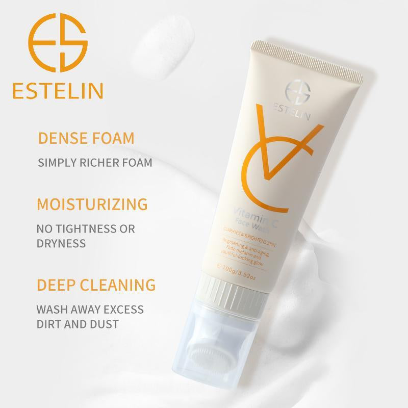 ESTELIN Collagen Cleanser, Niacinamide Revitalizer, Vitamin C, Hyaluronic Acid - Deep Cleansing, Moisturizing Cleansing Lotion Facial Skincare Skin Repair Comfort Facial Cleansing Facial Wash