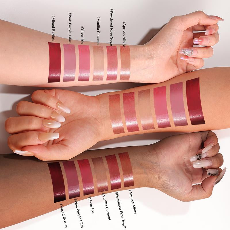 KIMUSE Juicy Hydrating Lip Gloss Vegan & Cruelty-Free Lip Plumping Balm for Women & Girls,Korean Makeup ,Glossy Lipstick