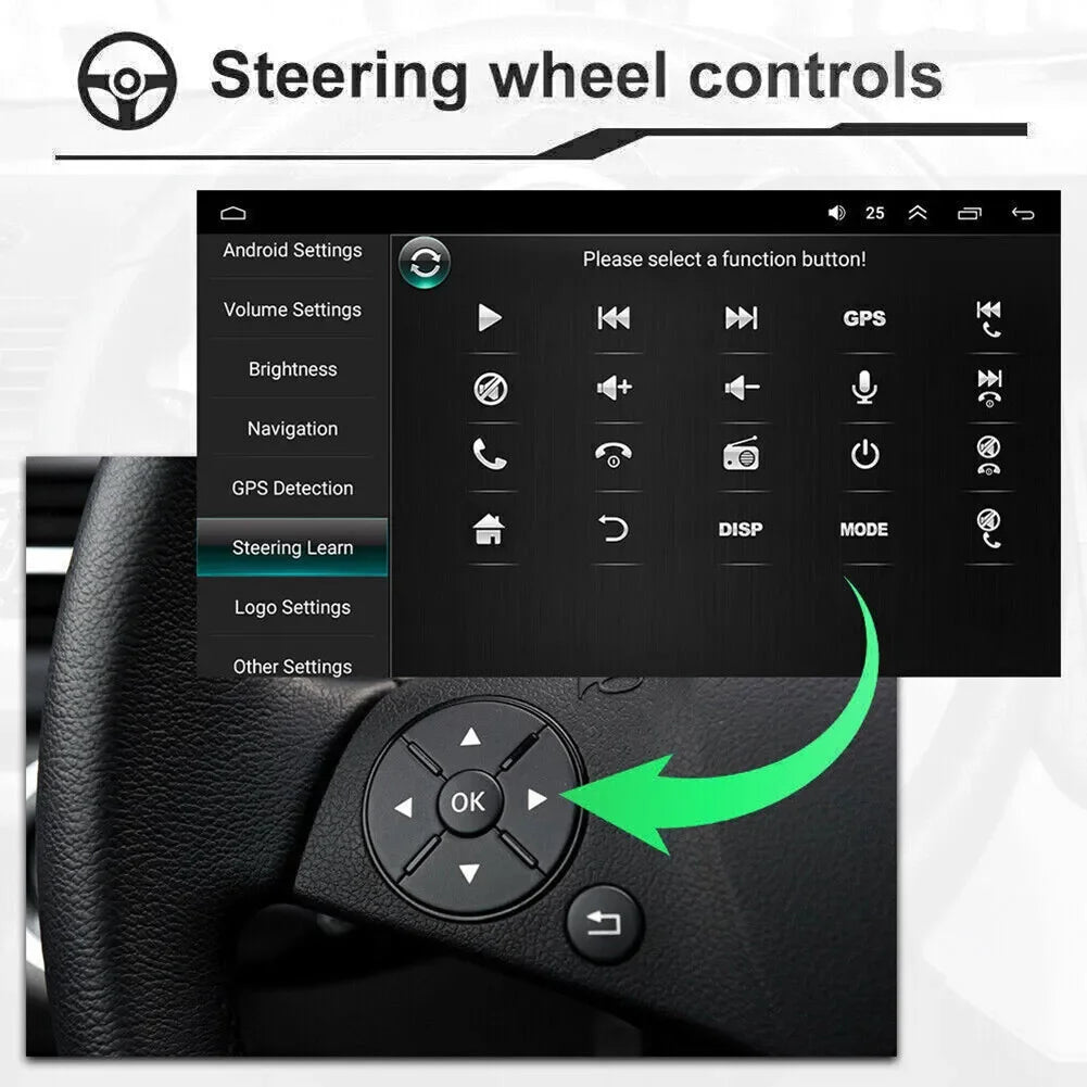 Car Stereo Radio Player for Mercedes-Benz W204 2006-2011 8" Touch Screen Car Audio Receiver with GPS Navigation Bluetooth Head