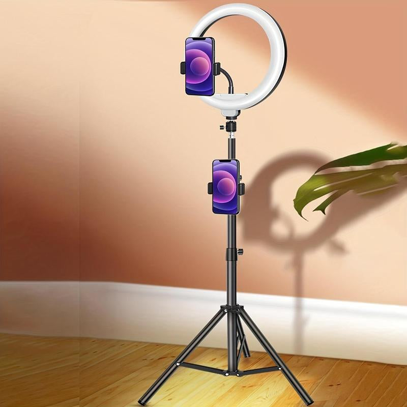 10 Inch Selfie Light Stand, USB Powered Adjustable Phone Selfie Light Stand, 3 Light Mode Phone Selfie Stand for Home Office