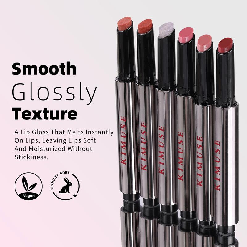 KIMUSE Juicy Hydrating Lip Gloss Vegan & Cruelty-Free Lip Plumping Balm for Women & Girls,Korean Makeup ,Glossy Lipstick