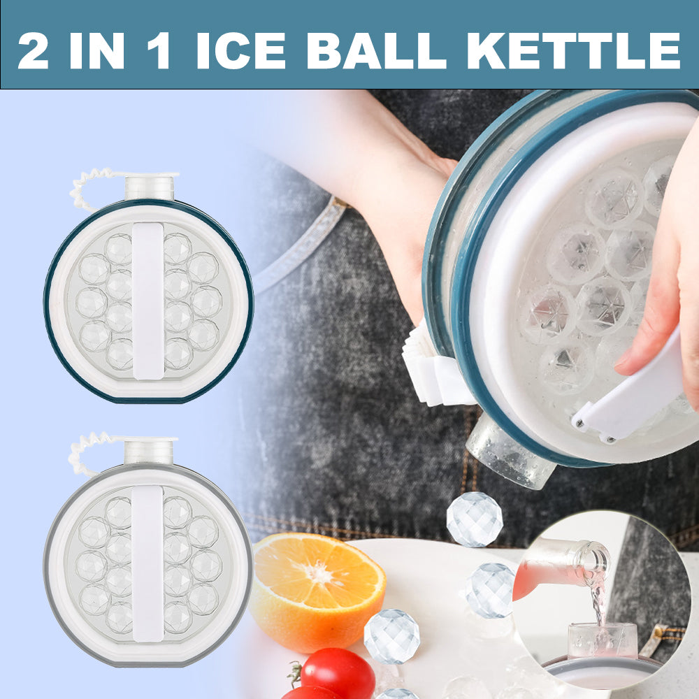 2 in 1 Portable Creative Ice Bottle Cold Kettle Household Ice Grid Frozen Ice Box Ice Cream Tools Bar Ice Ball Maker Kitchen Gadgets