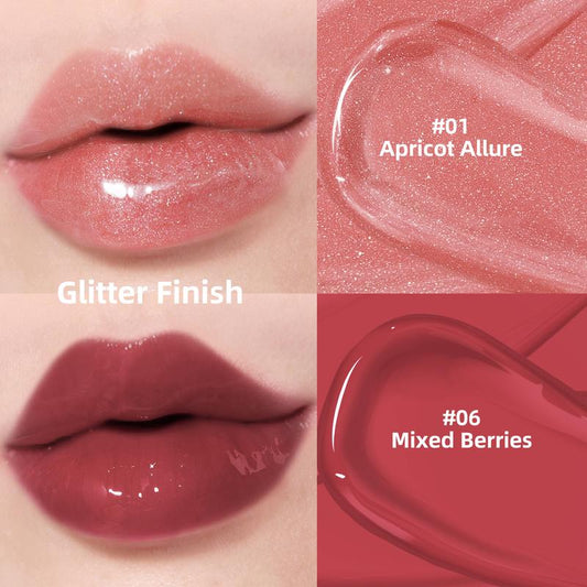 KIMUSE Juicy Hydrating Lip Gloss Vegan & Cruelty-Free Lip Plumping Balm for Women & Girls,Korean Makeup ,Glossy Lipstick