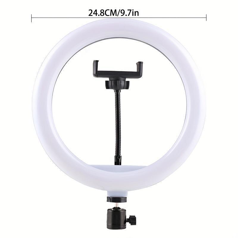 10 Inch Selfie Light Stand, USB Powered Adjustable Phone Selfie Light Stand, 3 Light Mode Phone Selfie Stand for Home Office
