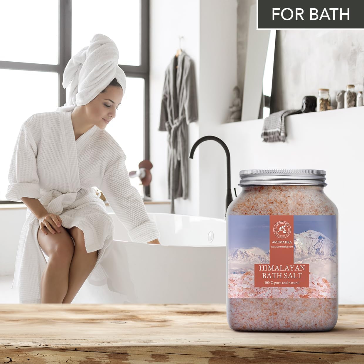 Himalayan Pink Crystal Salt 46 Oz - 100% Pure and Natural - Promotes Relaxation, Sleep Quality, and Detoxification