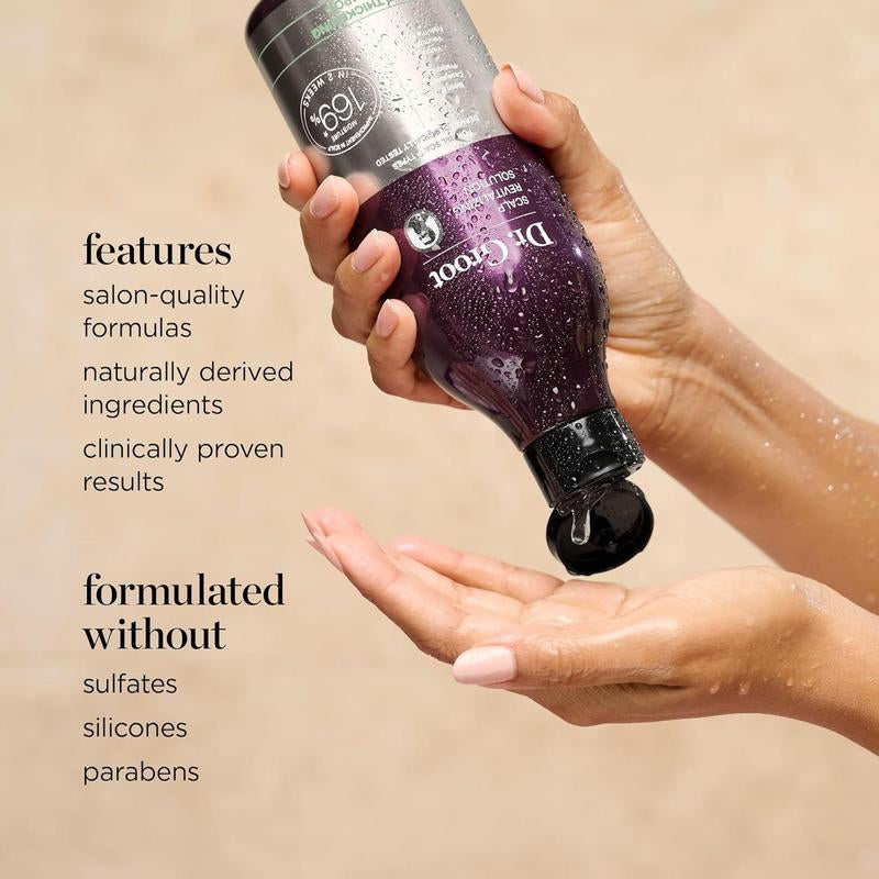 Dr. Groot Thicken & Smooth at Home and on the Go Bundle, Hair Thickening Shampoo, Miracle in Shower Treatment, Mini Hair Thickening Set