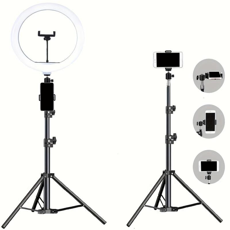10 Inch Selfie Light Stand, USB Powered Adjustable Phone Selfie Light Stand, 3 Light Mode Phone Selfie Stand for Home Office