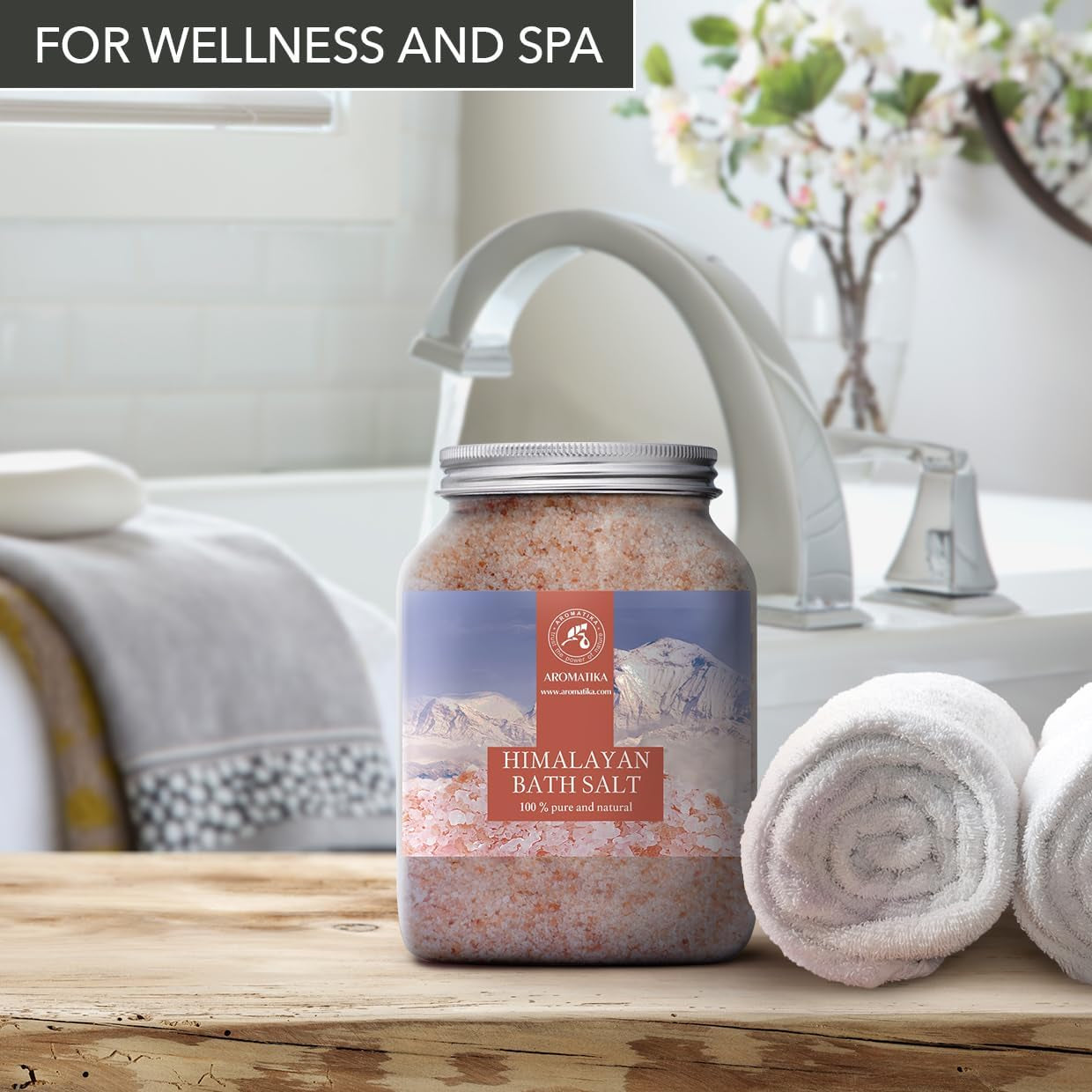 Himalayan Pink Crystal Salt 46 Oz - 100% Pure and Natural - Promotes Relaxation, Sleep Quality, and Detoxification