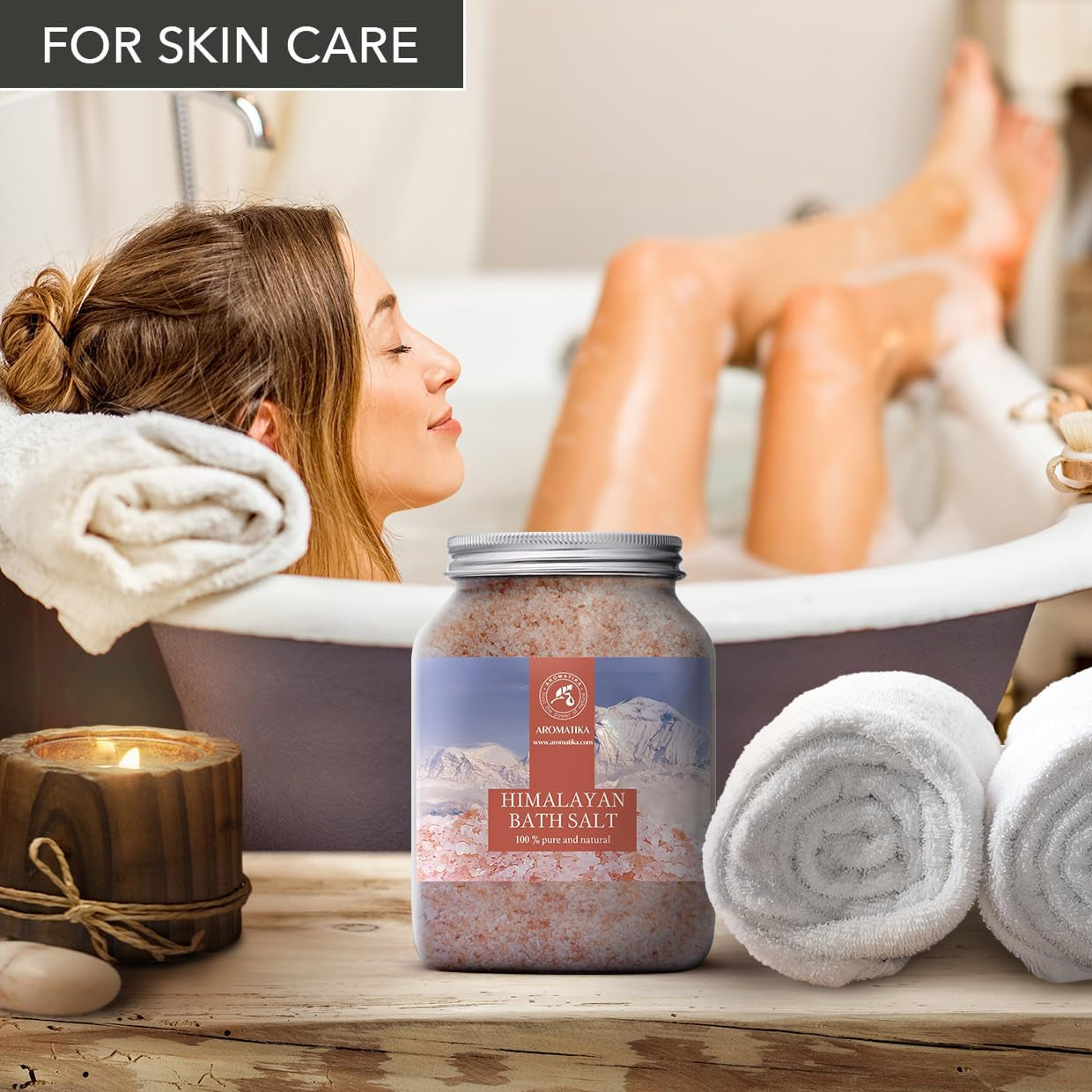 Himalayan Pink Crystal Salt 46 Oz - 100% Pure and Natural - Promotes Relaxation, Sleep Quality, and Detoxification