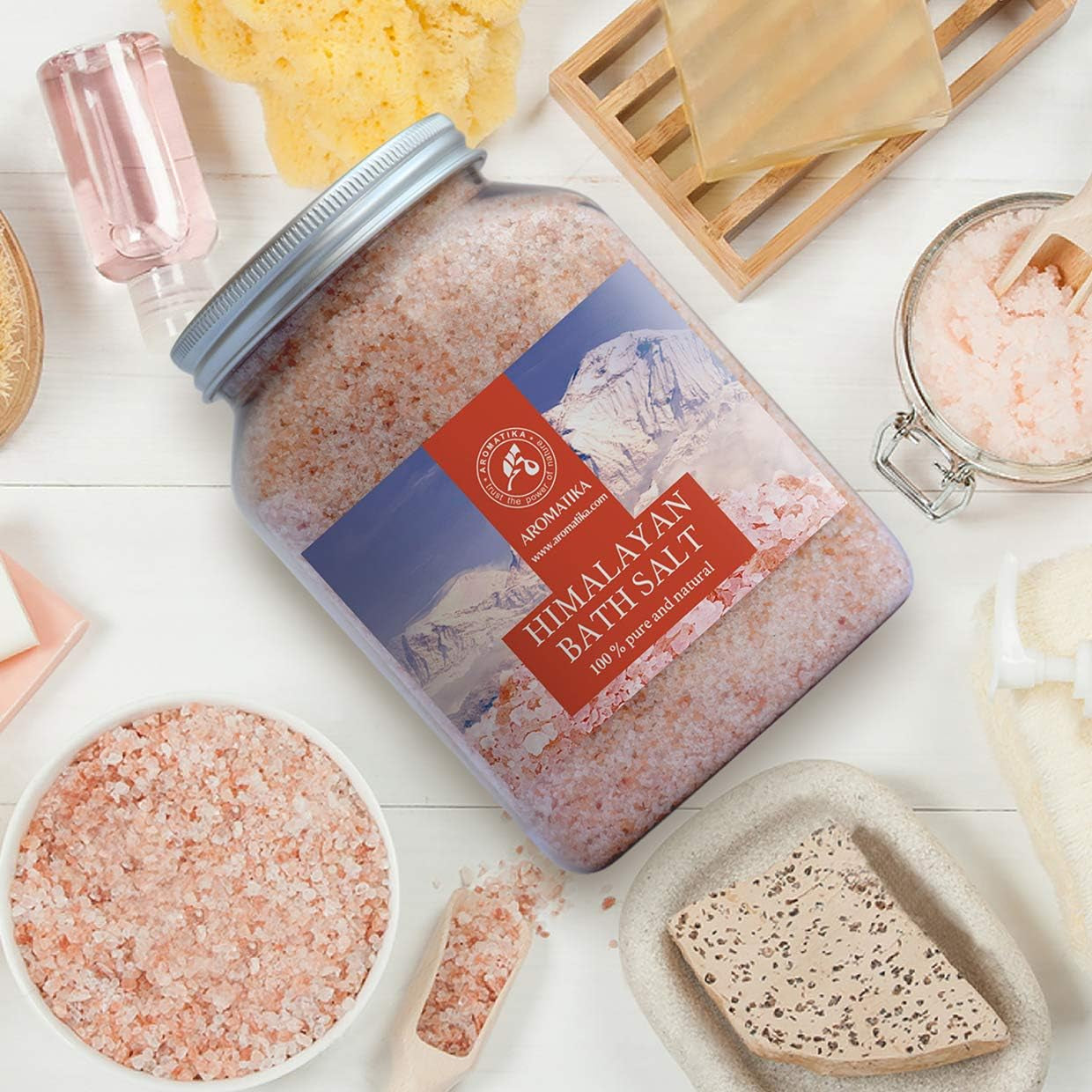 Himalayan Pink Crystal Salt 46 Oz - 100% Pure and Natural - Promotes Relaxation, Sleep Quality, and Detoxification