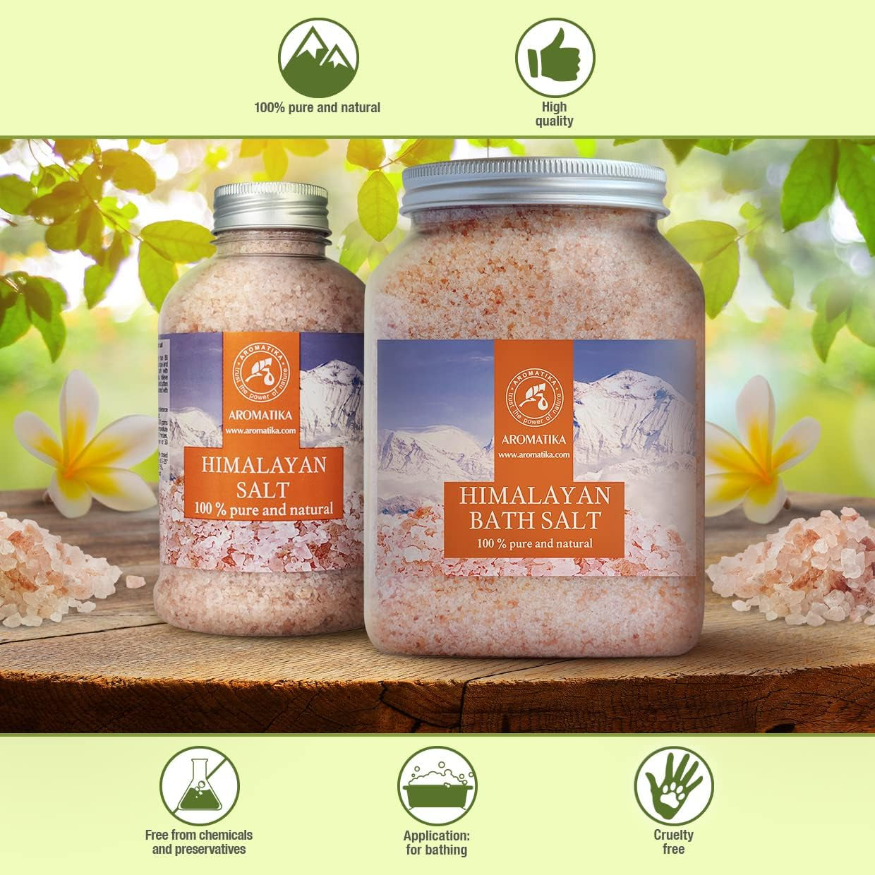 Himalayan Pink Crystal Salt 46 Oz - 100% Pure and Natural - Promotes Relaxation, Sleep Quality, and Detoxification
