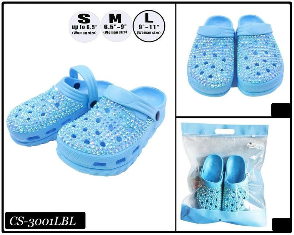FASHION RHINESTONE CLOG SLIPPERS, POOL SLIDES, WOMENS SANDALS Summer Footwear Slippers